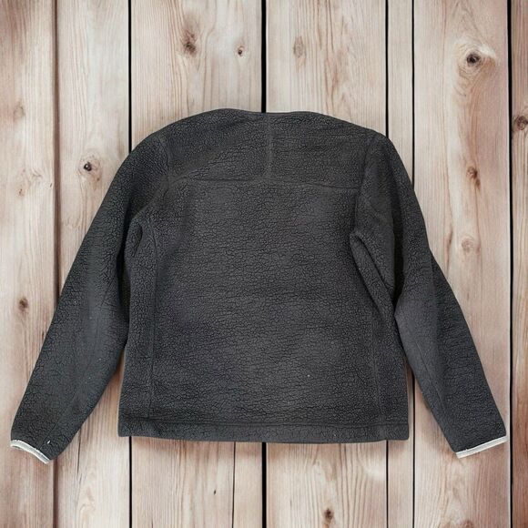 The North Face Campshire Sherpa Fleece Pull Over Sweater Size Medium M Dk Grey - Picture 3 of 9